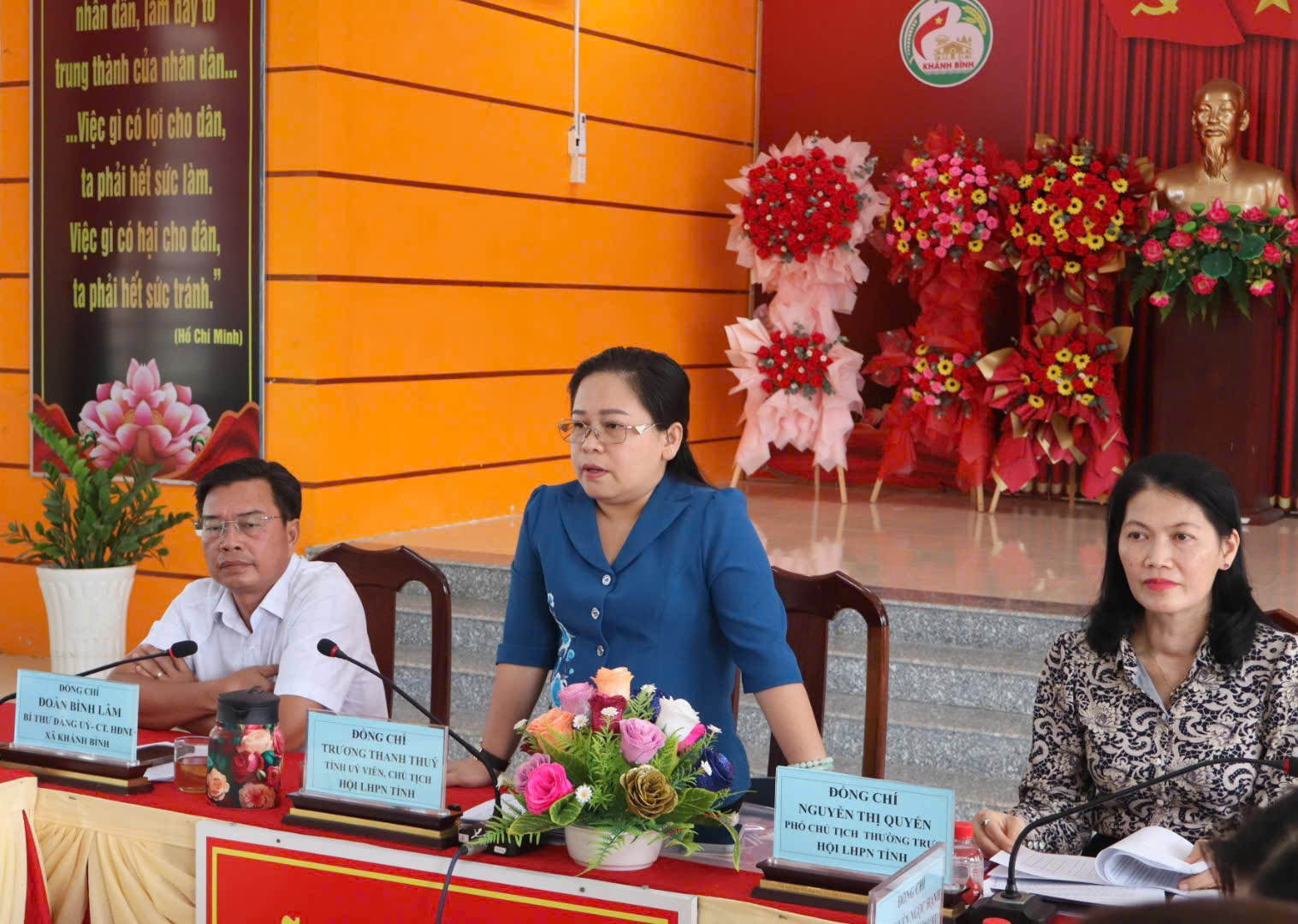  Bà Trương Thanh thúy, Tỉnh Ủy viên - Chủ tịch Hội LHPN tỉnh An Giang Phát biểu tại Hội nghị